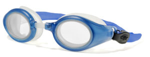 Blue and white Shark Kids sport swim goggles